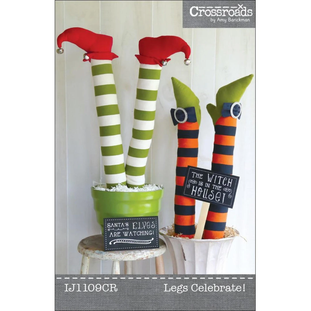 Indygo Junction Legs Celebrate Stuffed Witch & Elf Decor Pattern 3 Indygo Junction Legs Celebrate Stuffed Witch & Elf Decor Pattern