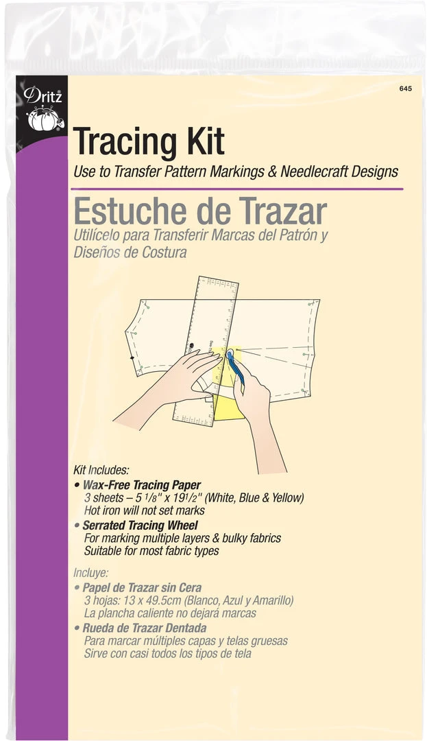 Dritz Tracing Kit With Tracing Paper & Wheel 3 Dritz Tracing Kit With Tracing Paper & Wheel