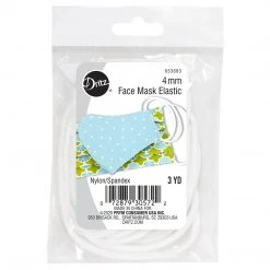 Dritz 4mm Face Mask Elastic, White, 3 Yd