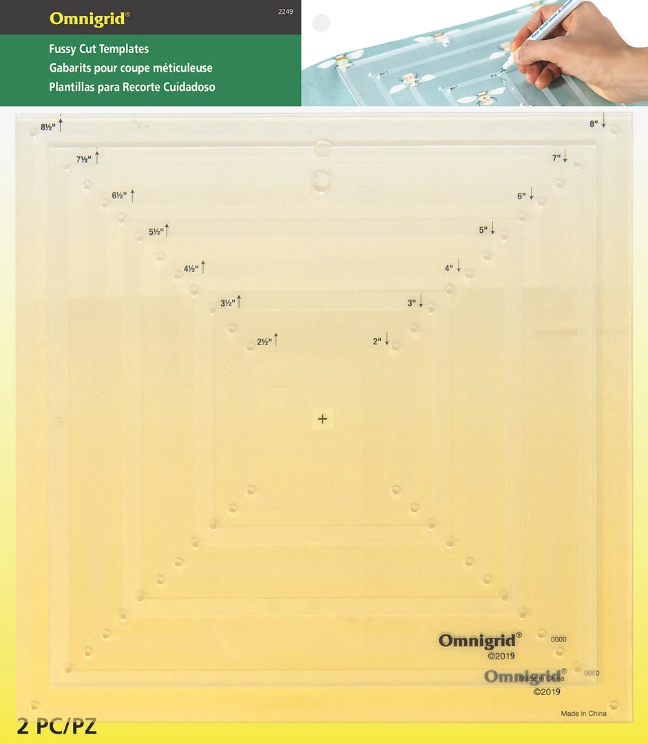 Omnigrid Fussy Cut Template Set Templates 3 Omnigrid Fussy Cut Template Set Templates