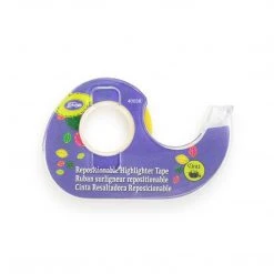 LoRan Embroidery 1/2" Repostionable Highlighter Tape, Yellow