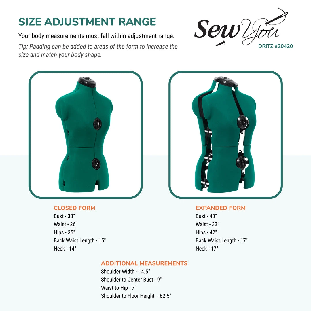 Dritz Sew You Adjustable Dress Form Dress Forms 13 Dritz Sew You Adjustable Dress Form Dress Forms