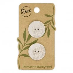 Dritz Buttons & Cover Buttons Recycled Hemp Round Floral Button, 23mm, 2 Pc 79 Dritz Buttons & Cover Buttons Recycled Hemp Round Floral Button, 23mm, 2 Pc