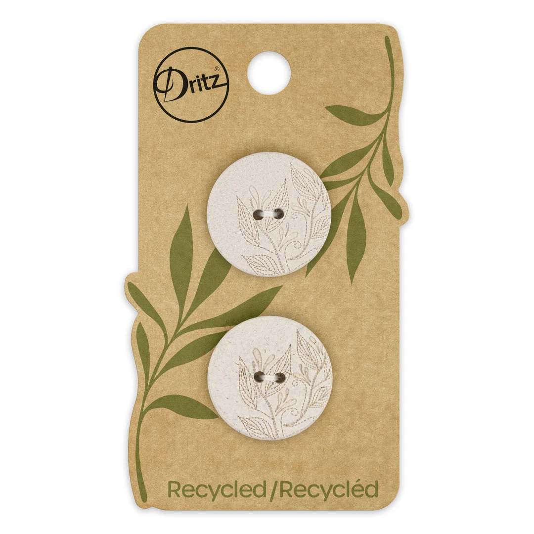 Dritz Buttons & Cover Buttons Recycled Hemp Round Floral Button, 23mm, 2 Pc 38 Dritz Buttons & Cover Buttons Recycled Hemp Round Floral Button, 23mm, 2 Pc