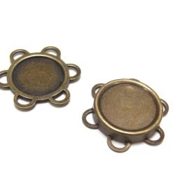Dritz Magnetic Flower Sew-On Snap, 1 Set, Antique Brass