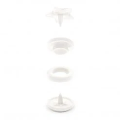 Dritz Plastic Color Star Snaps, 12 Sets, White 12 Dritz Plastic Color Star Snaps, 12 Sets, White