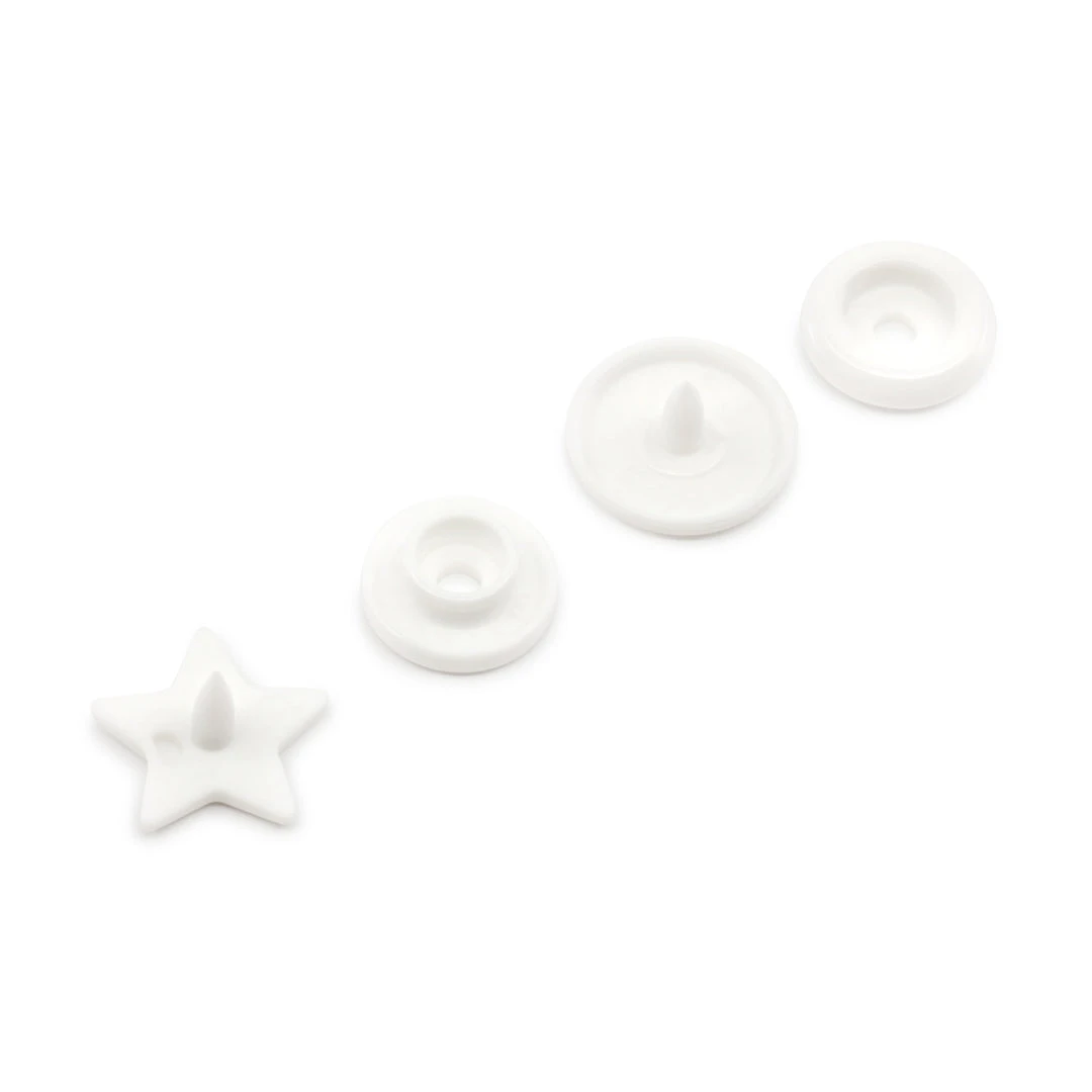 Dritz Plastic Color Star Snaps, 12 Sets, White 6 Dritz Plastic Color Star Snaps, 12 Sets, White