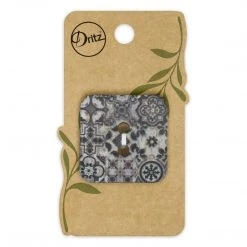 Dritz Sustainable Coconut Square Button, 35mm, Multicolor Print Buttons & Cover Buttons