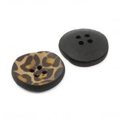 Dritz Recycled Printed Leather Button, 23mm, 2 Pc