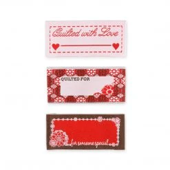 Dritz Sew-on Woven Quilt Labels, Assorted, 9 Pc Lettering & Embellishments