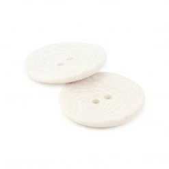 Dritz Buttons & Cover Buttons Recycled Corozo Round Button, 23mm, Light Gray, 2 Pc