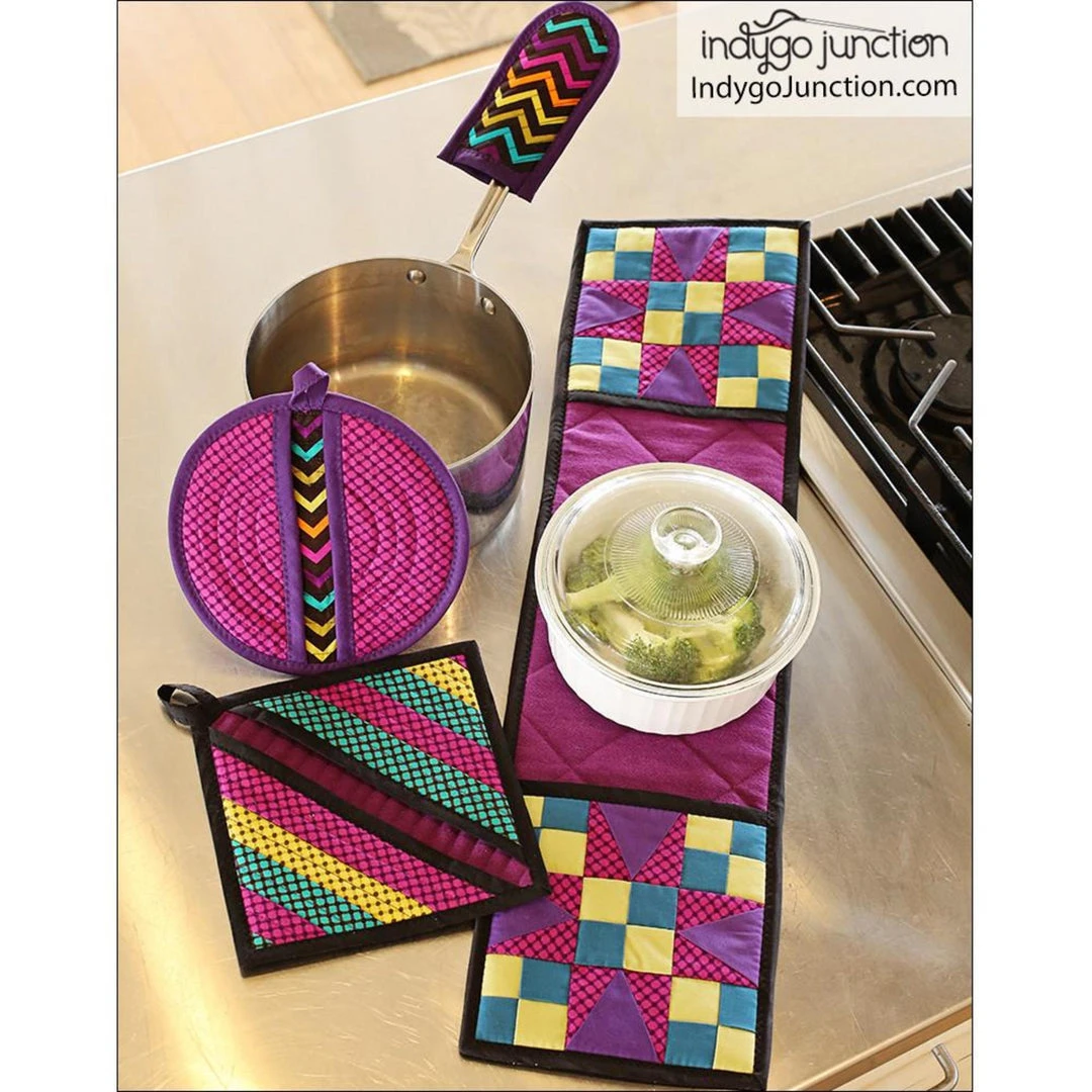 Indygo Junction The Quilted Kitchen Potholder Pattern, PDF Download 6 Indygo Junction The Quilted Kitchen Potholder Pattern, PDF Download