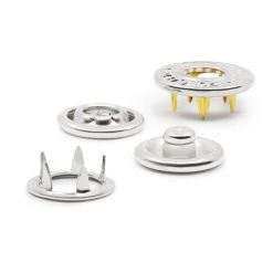 Dritz Snaps Decorative Snap Fasteners, 12 Sets, Nickel