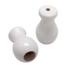 Dritz Wood Cord Pulls, White, 2 Pc