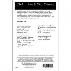 Indygo Junction Love To Stitch Needle Case & Scissors Keeper Collection Pattern