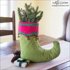 Indygo Junction Elf Loot Boot Pattern Holiday
