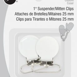 Dritz Specialty Closures 1" Suspender/Mitten Clips, 2 Pc