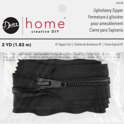 Dritz Nylon Upholstery Zipper, Black, 2 Yd Zippers
