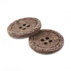 Dritz Recycled Cotton Round Stitch Button, 20mm, 3 Pc Buttons & Cover Buttons