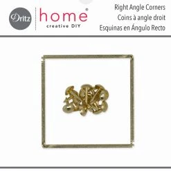 Dritz Campaign Hardware Smooth Right Angle Corners, Small, 4 Pc