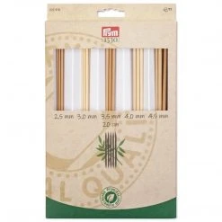 Prym Double-Pointed Knitting Needles Set, Bamboo, 2.5-4.5mm