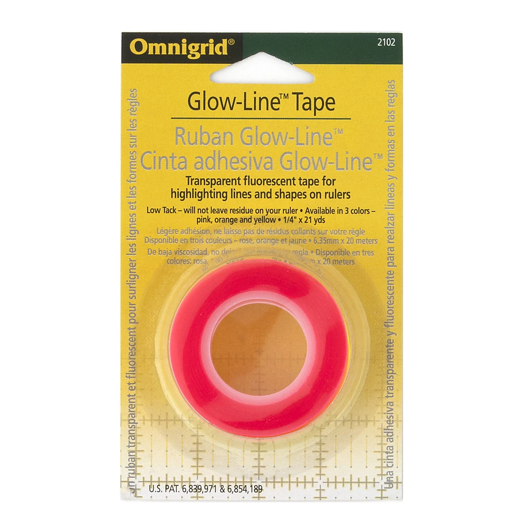 Omnigrid Glow-Line Tape, Transparent And Fluorescent 3 Omnigrid Glow-Line Tape, Transparent And Fluorescent