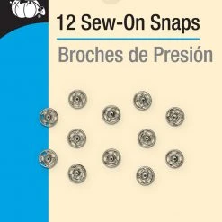 Dritz Sew-On Snaps, 12 Sets, Size 4/0