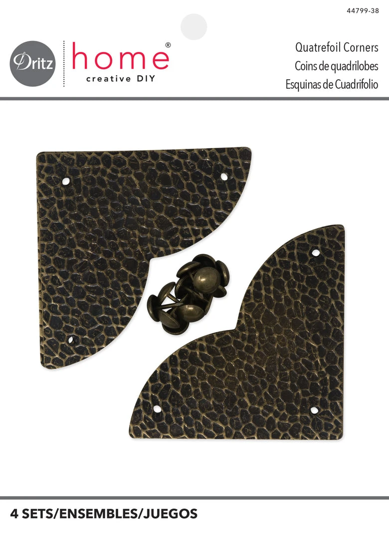 Dritz Textured Quatrefoil Corners, Large, 4pc 9 Dritz Textured Quatrefoil Corners, Large, 4pc