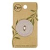 Dritz Recycled Macadamia Round Button, 34mm, Beige-Camel