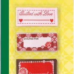 Dritz Sew-on Woven Quilt Labels, Assorted, 9 Pc Lettering & Embellishments