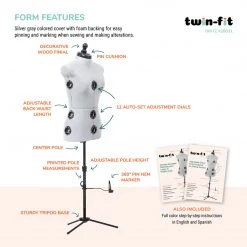 Dritz Twin-Fit Adjustable Dress Form Dress Forms 78 Dritz Twin-Fit Adjustable Dress Form Dress Forms
