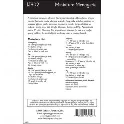 Indygo Junction Miniature Menagerie Stuffed Animal Pattern, PDF Download Crafts & Toys