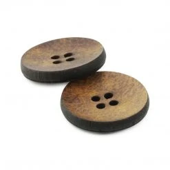Dritz Recycled Leather Round Button, 23mm, Brown, 2 Pc Buttons & Cover Buttons