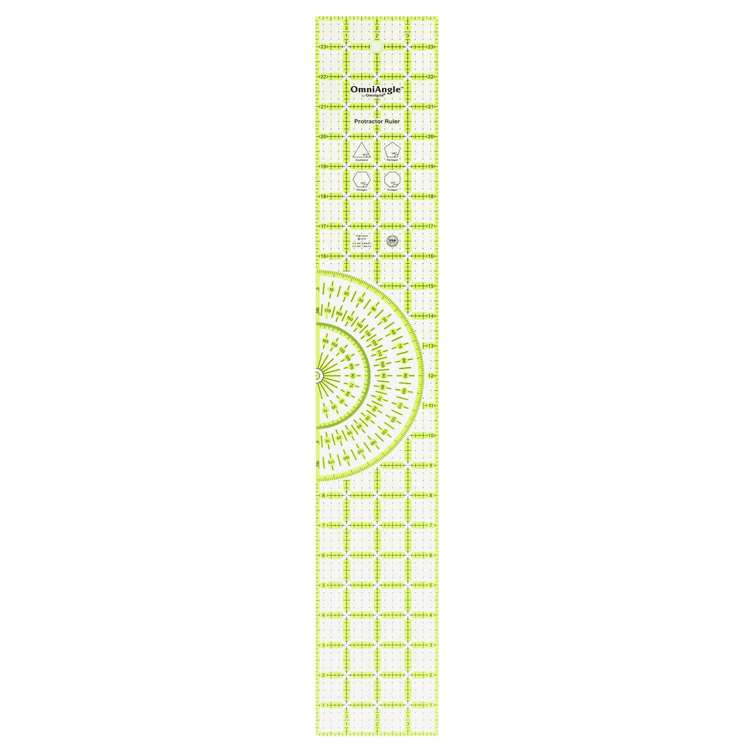 Omnigrid Protractor Ruler, 4" X 24" Quilting Rulers 3 Omnigrid Protractor Ruler, 4" X 24" Quilting Rulers