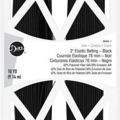 Dritz 3" Elastic Belting, Black, 10 Yd