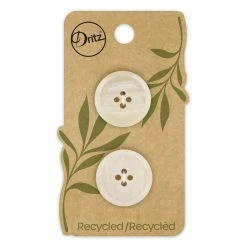 Dritz Buttons & Cover Buttons Recycled Paper Round Button, 23mm, 2 Pc