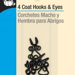 Dritz Coat Hooks & Eyes, 4 Pc