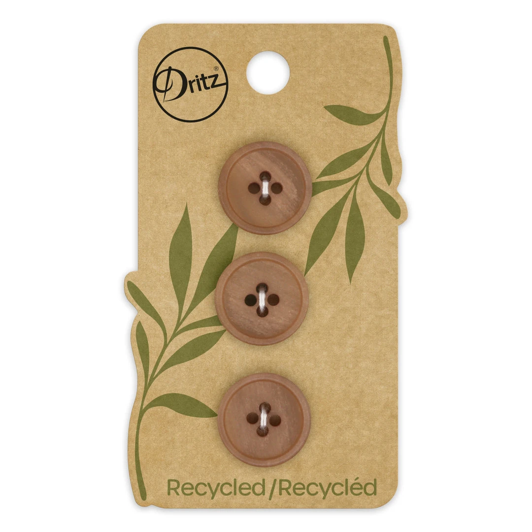 Dritz Recycled Paper Round Button, 18mm, 3 Pc 24 Dritz Recycled Paper Round Button, 18mm, 3 Pc