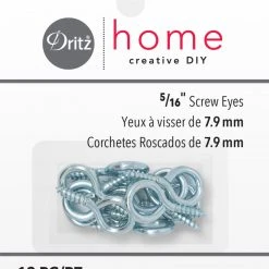 Dritz 5/16" Screw Eyes, Silver, 12 Pc