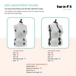 Dritz Twin-Fit Adjustable Dress Form Dress Forms 59 Dritz Twin-Fit Adjustable Dress Form Dress Forms