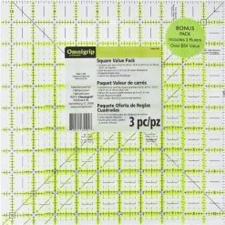 Omnigrid Non-Slip Square Ruler Value Pack (6-1/2", 8-1/2", 10-1/2")