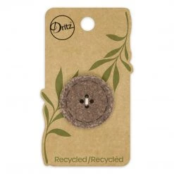 Dritz Recycled Cotton Round Stitch Button, 30mm Buttons & Cover Buttons