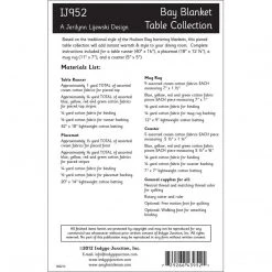 Indygo Junction Bay Blanket Three Piece Quilted Table Collection Pattern, PDF Download 11 Indygo Junction Bay Blanket Three Piece Quilted Table Collection Pattern, PDF Download