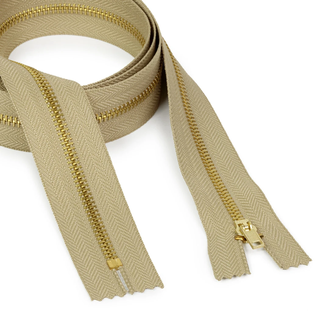 Dritz Zippers Brass Upholstery Zipper, Beige 15 Dritz Zippers Brass Upholstery Zipper, Beige