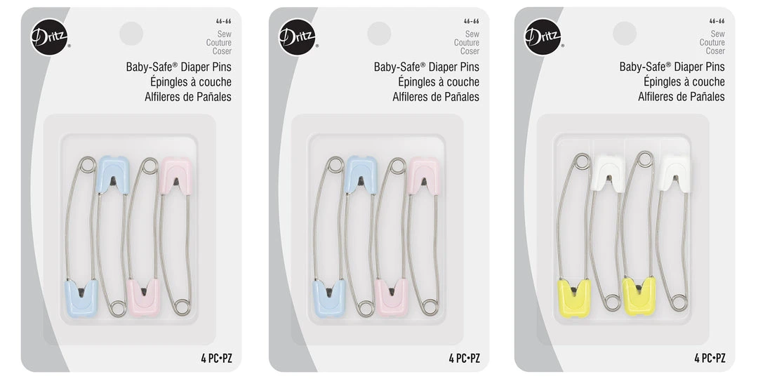 Dritz Baby-Safe Diaper Pins, 3-Pack 14 Dritz Baby-Safe Diaper Pins, 3-Pack