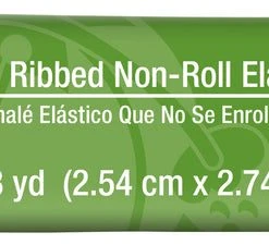 Dritz Elastics 1" Ribbed Non-Roll Elastic, White, 3 Yd