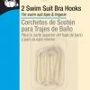 Dritz Hooks & Eyes 1" Swim Suit Bra Hooks, 2 Pc, Clear