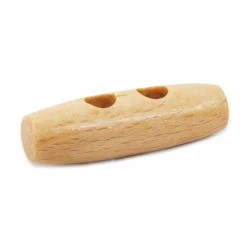 Dritz Buttons & Cover Buttons Sustainable Wood Toggle Button, 41mm, Natural