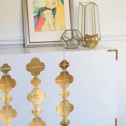 Dritz Smooth Quatrefoil Corners, Large, 4 Pc Campaign Hardware