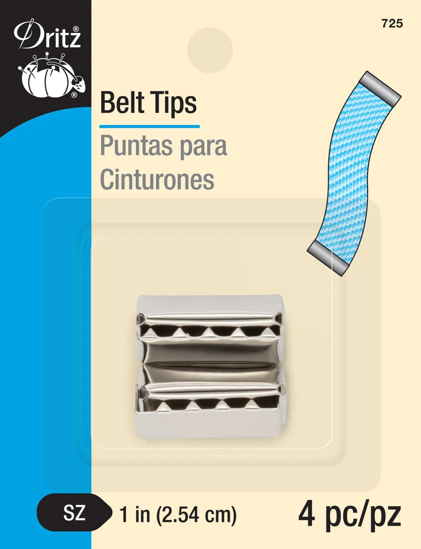 Dritz Buckles 1" Belt Tips, Nickel 3 Dritz Buckles 1" Belt Tips, Nickel